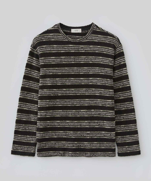 FABREGAT(ファブレガ)の「マルチストライプロングスリーブ(ブラック)(Tシャツ/カットソー・レディース・その他・2/3)」の1枚目の写真