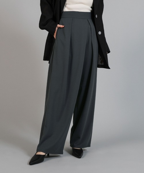 select MOCA Et（セレクトモカエト）の「【Et】Relaxd Wrap Wide-Leg Pants（その他パンツ・レディース・ブラック/グレー・LARGE/MEDIUM）」の5枚目の写真