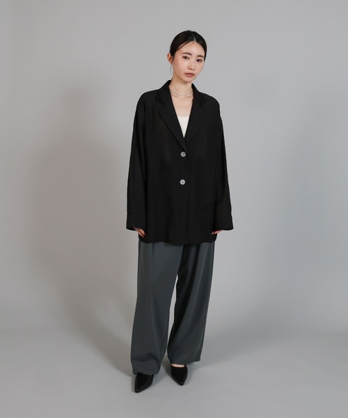 select MOCA Et（セレクトモカエト）の「【Et】Relaxd Wrap Wide-Leg Pants（その他パンツ・レディース・ブラック/グレー・LARGE/MEDIUM）」の9枚目の写真