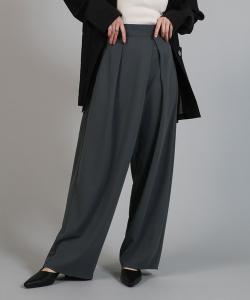 select MOCA Et（セレクトモカエト）の「【Et】Relaxd Wrap Wide-Leg Pants（その他パンツ・レディース・ブラック/グレー・LARGE/MEDIUM）」の7枚目の写真