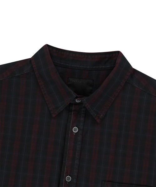 ENDOOR(エンドア)の「Vintage check 1/2 shirt (vtg red)(シャツ/ブラウス・メンズ・ワインレッド・1/2)」の4枚目の写真