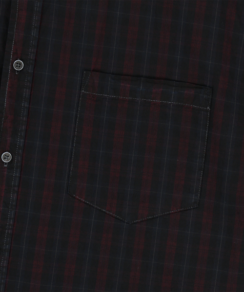 ENDOOR(エンドア)の「Vintage check 1/2 shirt (vtg red)(シャツ/ブラウス・メンズ・ワインレッド・1/2)」の5枚目の写真