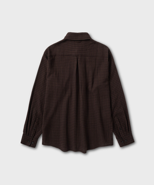 NONBLANK(ノンブランク)の「ギンガムチェックシャツ_ブラウン(シャツ/ブラウス・メンズ・ブラウン・MEDIUM/LARGE/X-LARGE)」の2枚目の写真