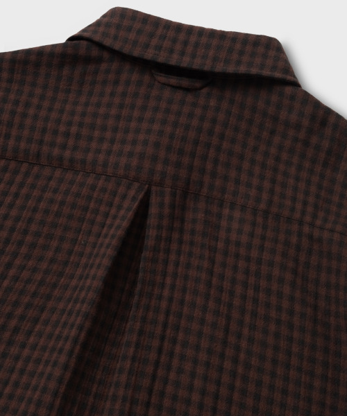 NONBLANK(ノンブランク)の「ギンガムチェックシャツ_ブラウン(シャツ/ブラウス・メンズ・ブラウン・MEDIUM/LARGE/X-LARGE)」の6枚目の写真