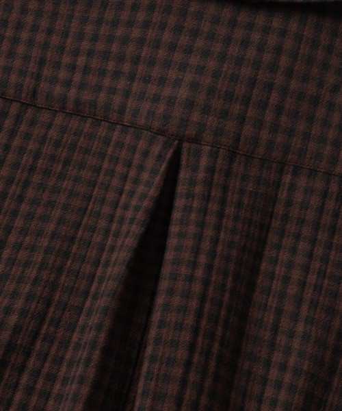 NONBLANK(ノンブランク)の「ギンガムチェックシャツ_ブラウン(シャツ/ブラウス・メンズ・ブラウン・MEDIUM/LARGE/X-LARGE)」の7枚目の写真