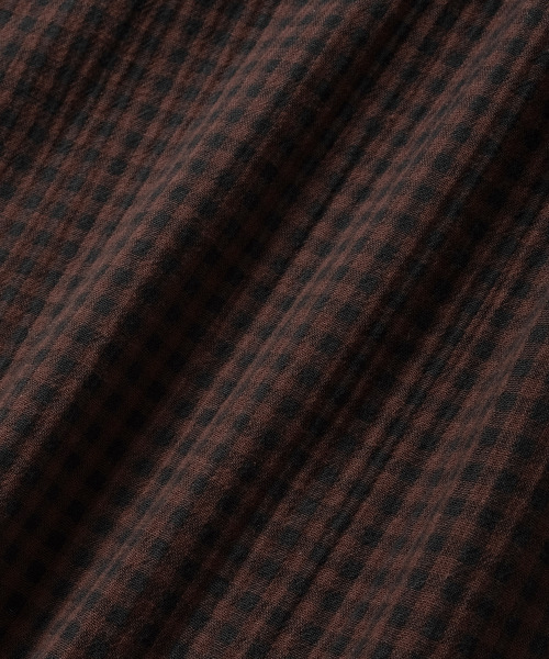 NONBLANK(ノンブランク)の「ギンガムチェックシャツ_ブラウン(シャツ/ブラウス・メンズ・ブラウン・MEDIUM/LARGE/X-LARGE)」の10枚目の写真