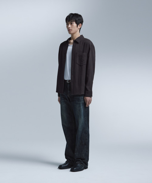 NONBLANK(ノンブランク)の「ギンガムチェックシャツ_ブラウン(シャツ/ブラウス・メンズ・ブラウン・MEDIUM/LARGE/X-LARGE)」の14枚目の写真
