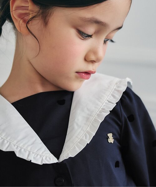 apres les cours（アプレレクール）の「tiny bear フォーマルワンピース（ワンピース・キッズ・ネイビー/ストライプ・80/90/100/110/120）」の13枚目の写真