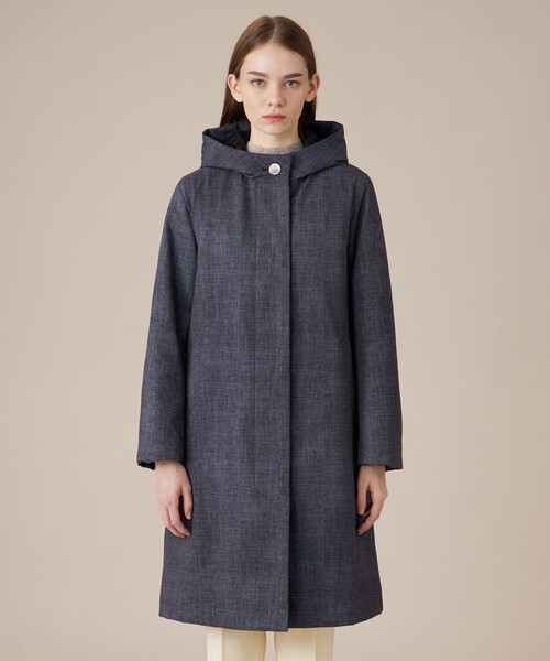 MACKINTOSH LONDON（マッキントッシュ ロンドン）の「【CHRYSTON/クリストン】デニムプリントソロタフタコート（その他アウター・レディース・ネイビー・38/40）」の4枚目の写真