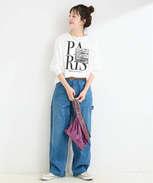 B.C STOCK(ベーセーストック)の「《追加》【WEB限定】MCL/エムシーエル 別注 ロゴ L/S TEE(Tシャツ/カットソー・レディース・ホワイト/ホワイト系その他・FREE)」の3枚目の写真