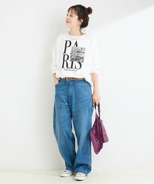 B.C STOCK(ベーセーストック)の「《追加》【WEB限定】MCL/エムシーエル 別注 ロゴ L/S TEE(Tシャツ/カットソー・レディース・ホワイト/ホワイト系その他・FREE)」の4枚目の写真