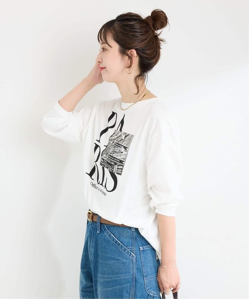 B.C STOCK(ベーセーストック)の「《追加》【WEB限定】MCL/エムシーエル 別注 ロゴ L/S TEE(Tシャツ/カットソー・レディース・ホワイト/ホワイト系その他・FREE)」の8枚目の写真