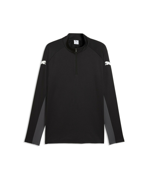 PUMA(プーマ)の「PUMA プーマ メンズ サッカー INDIVILIGA 1/4 ジップトップ(Tシャツ/カットソー・メンズ・グレー系その他2/ブラック・SMALL/MEDIUM/X-LARGE/LARGE/XX-LARGE)」の4枚目の写真