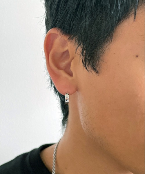 MAISON CLUB（メゾンクラブ）の「【MAISON CLUB】Silver Plane Pierce Silver925 / シルバープレーンピアス シルバー925 KUN（ピアス（片耳用）・メンズ・シルバー・FREE）」の8枚目の写真