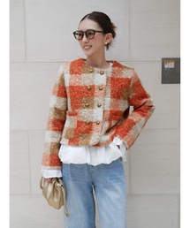 BeBeoD（べベッド）の「ブークレチェックショートジャケット（テーラードジャケット）」