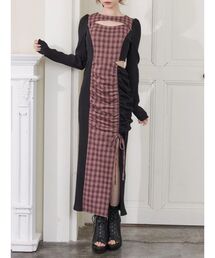 EATME | ディープスリットデコルテリブワンピース(ワンピース)