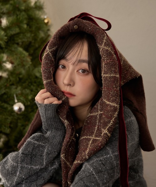 argyle pattern peplum knit / アーガイルペプラムニット