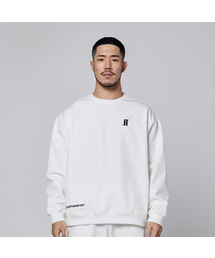 OVERTIA（オーバーシャ）の「Functional fleece warm-up oversized man-to-man white（スウェット）」
