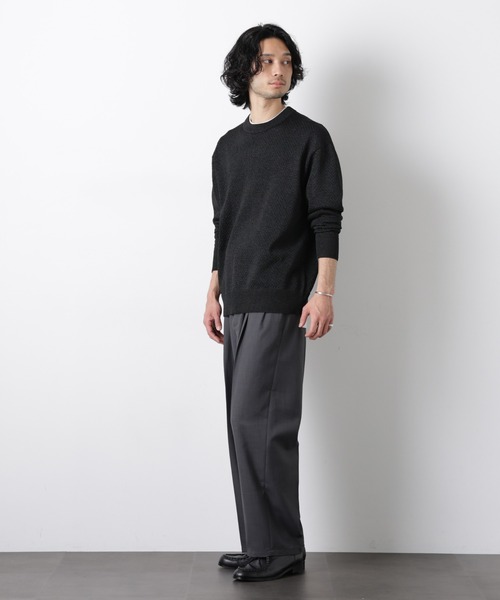 NANO universe（ナノユニバース）の「「大人のワイドパンツ」ドライギャバワイドイージースラックス（スラックス・メンズ・チャコール/ブラック/ライトベージュ/カーキ・M/S/L）」の10枚目の写真