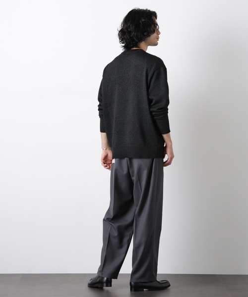 NANO universe（ナノユニバース）の「「大人のワイドパンツ」ドライギャバワイドイージースラックス（スラックス・メンズ・チャコール/ブラック/ライトベージュ/カーキ・M/S/L）」の11枚目の写真