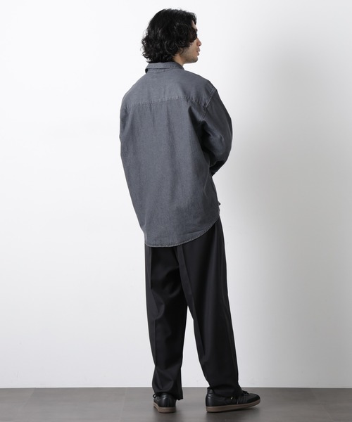 NANO universe（ナノユニバース）の「「大人のワイドパンツ」ドライギャバワイドイージースラックス（スラックス・メンズ・チャコール/ブラック/ライトベージュ/カーキ・M/S/L）」の18枚目の写真