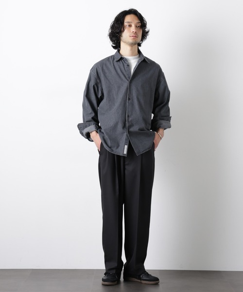 NANO universe（ナノユニバース）の「「大人のワイドパンツ」ドライギャバワイドイージースラックス（スラックス・メンズ・チャコール/ブラック/ライトベージュ/カーキ・M/S/L）」の13枚目の写真