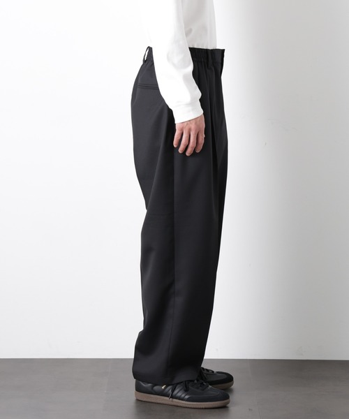 NANO universe（ナノユニバース）の「「大人のワイドパンツ」ドライギャバワイドイージースラックス（スラックス・メンズ・チャコール/ブラック/ライトベージュ/カーキ・M/S/L）」の19枚目の写真