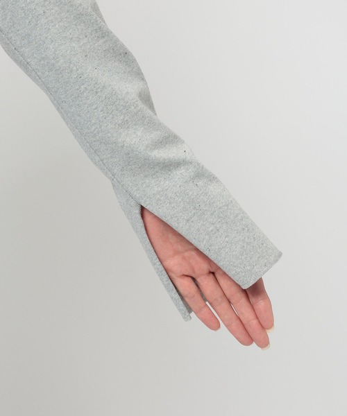 BABYLONE（バビロン）の「デニム天竺ヘンリーネックプルオーバー（Tシャツ/カットソー・レディース・ライトグレー/ネイビー・フリー）」の5枚目の写真