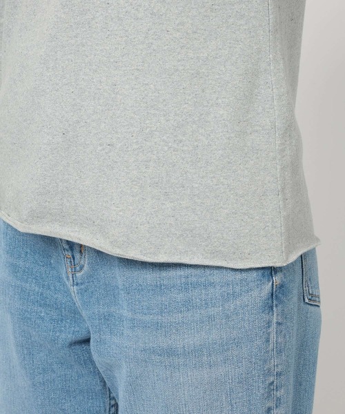 BABYLONE（バビロン）の「デニム天竺ヘンリーネックプルオーバー（Tシャツ/カットソー・レディース・ライトグレー/ネイビー・フリー）」の6枚目の写真