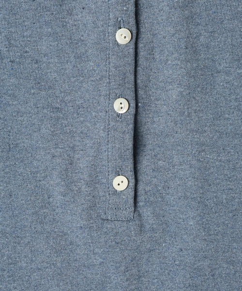 BABYLONE（バビロン）の「デニム天竺ヘンリーネックプルオーバー（Tシャツ/カットソー・レディース・ライトグレー/ネイビー・フリー）」の8枚目の写真