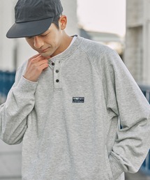 THE CRAFT CREW PRODUCTS | 【UNNOTICEシリーズ】＜セットアップ対応＞ 11ozヘビーウェイト オーバーサイズ ヘンリーネック DRY裏毛 スウェット  /  イージーケア・クイックドライ・UVカット【THE CRAFT CREW PRODUCTS】(スウェット)