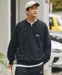 THE CRAFT CREW PRODUCTS（ザクラフトクループロダクツ）の「【UNNOTICEシリーズ】＜セットアップ対応＞ 11ozヘビーウェイト オーバーサイズ ヘンリーネック DRY裏毛 スウェット  /  イージーケア・クイックドライ・UVカット【THE CRAFT CREW PRODUCTS】（スウェット）」