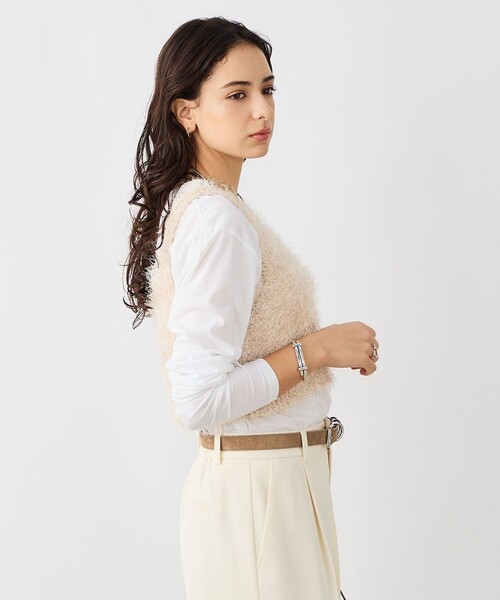 NOLLEY’S(ノーリーズ)の「MY STANDARD アルビニエアリータッチロンT(Tシャツ/カットソー・レディース・ブラック/ホワイト・FREE)」の15枚目の写真