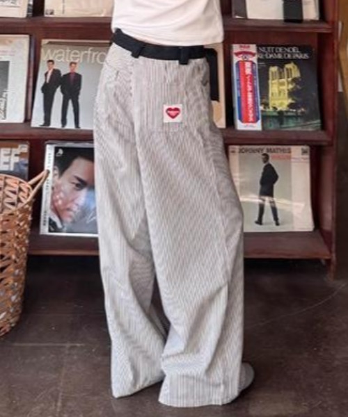 SHEPP（シープ）の「【26年春新作】ダブルウエストストライプワイドパンツ（その他パンツ・レディース・ブルー/ブラック・M/L）」の9枚目の写真