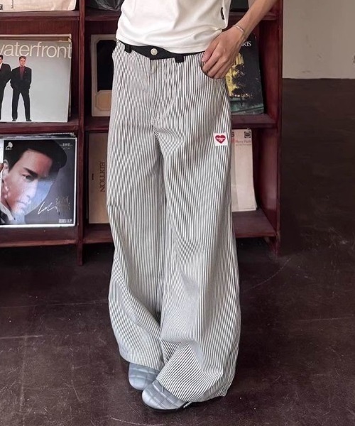 SHEPP（シープ）の「【26年春新作】ダブルウエストストライプワイドパンツ（その他パンツ・レディース・ブルー/ブラック・M/L）」の20枚目の写真