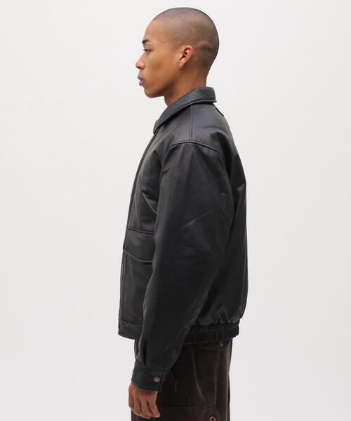 AVIREX（アヴィレックス）の「《AVIREX × Eddie Bauer》LIGHT LEATHER BOMBER JACKET / ボンバージャケット / アヴィレックス / エディバウアー（ダウンジャケット/コート・メンズ・ブラック・XL/M/L/2XL）」の4枚目の写真