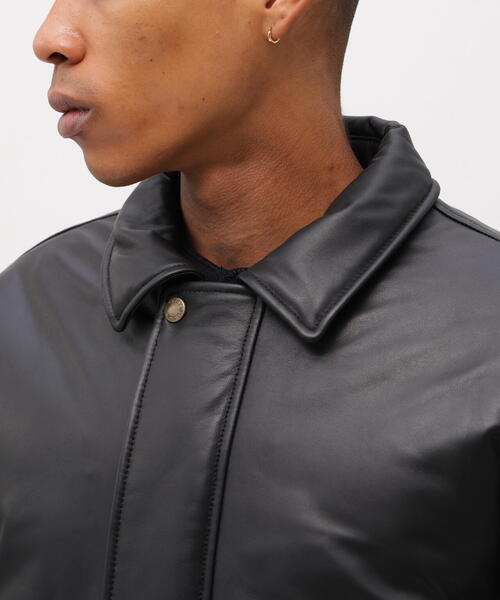 AVIREX（アヴィレックス）の「《AVIREX × Eddie Bauer》LIGHT LEATHER BOMBER JACKET / ボンバージャケット / アヴィレックス / エディバウアー（ダウンジャケット/コート・メンズ・ブラック・XL/M/L/2XL）」の6枚目の写真