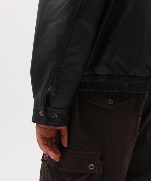 AVIREX（アヴィレックス）の「《AVIREX × Eddie Bauer》LIGHT LEATHER BOMBER JACKET / ボンバージャケット / アヴィレックス / エディバウアー（ダウンジャケット/コート・メンズ・ブラック・XL/M/L/2XL）」の9枚目の写真