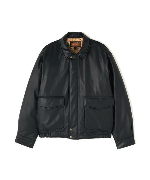 AVIREX（アヴィレックス）の「《AVIREX × Eddie Bauer》LIGHT LEATHER BOMBER JACKET / ボンバージャケット / アヴィレックス / エディバウアー（ダウンジャケット/コート・メンズ・ブラック・XL/M/L/2XL）」の10枚目の写真