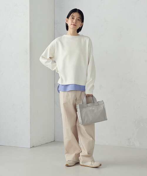 MONO　COMME CA（モノコムサ）の「キャンバスミニトート（トートバッグ・レディース・グレー/ブラック/キナリ/サックスブルー/ライトグリーン系・FREE）」の7枚目の写真