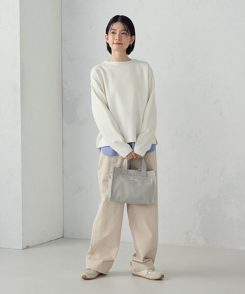 MONO　COMME CA（モノコムサ）の「キャンバスミニトート（トートバッグ・レディース・グレー/ブラック/キナリ/サックスブルー/ライトグリーン系・FREE）」の8枚目の写真