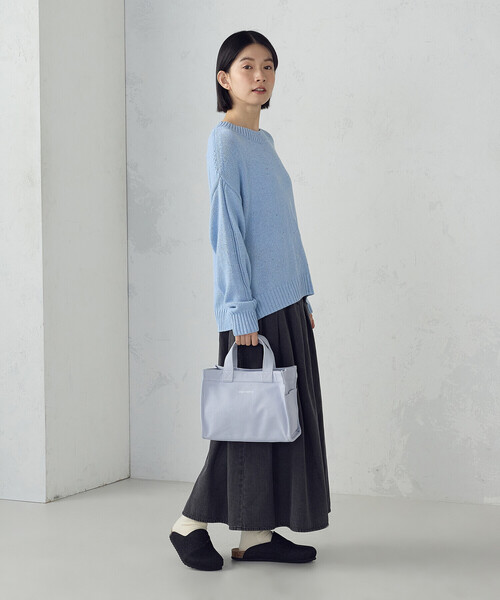 MONO　COMME CA（モノコムサ）の「キャンバスミニトート（トートバッグ・レディース・グレー/ブラック/キナリ/サックスブルー/ライトグリーン系・FREE）」の13枚目の写真