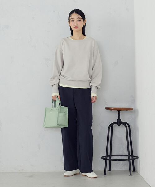 MONO　COMME CA（モノコムサ）の「キャンバスミニトート（トートバッグ・レディース・グレー/ブラック/キナリ/サックスブルー/ライトグリーン系・FREE）」の15枚目の写真