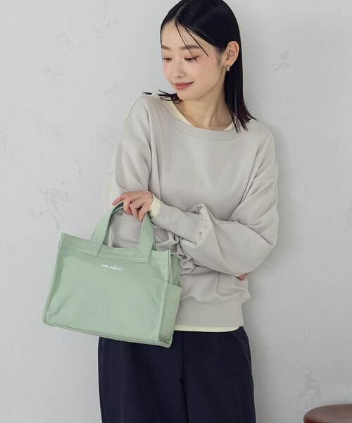 MONO　COMME CA（モノコムサ）の「キャンバスミニトート（トートバッグ・レディース・グレー/ブラック/キナリ/サックスブルー/ライトグリーン系・FREE）」の17枚目の写真