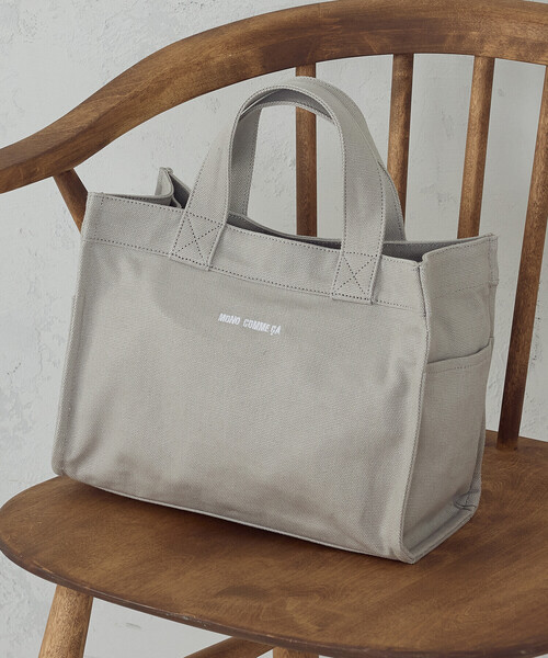 MONO　COMME CA（モノコムサ）の「キャンバスミニトート（トートバッグ・レディース・グレー/ブラック/キナリ/サックスブルー/ライトグリーン系・FREE）」の21枚目の写真