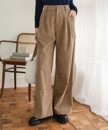 コーデュロイタックワイドパンツ