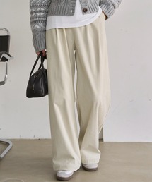 コーデュロイタックワイドパンツ
