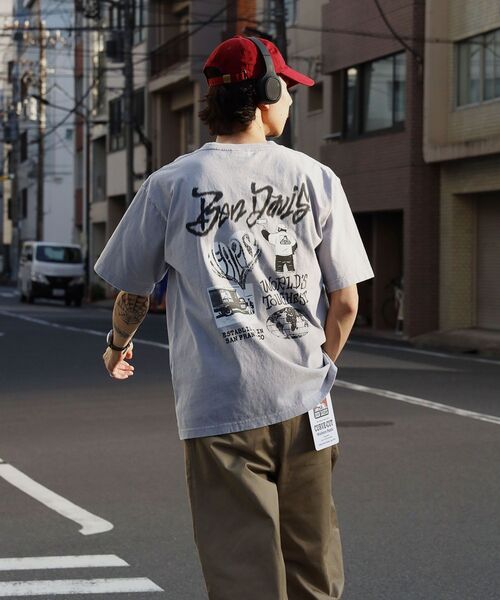 BEN DAVIS(ベンデイビス)の「【BEN DAVIS(ベンデイビス)】TAGGING VNTG TEE(UF) / Tシャツ クルーネック ワンポイント シンプル ユニセックス 加工(Tシャツ/カットソー・メンズ・ブルー/ライトグレー/ブラック・X-LARGE/LARGE/MEDIUM)」の17枚目の写真