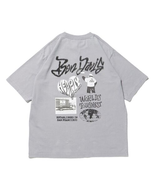 BEN DAVIS(ベンデイビス)の「【BEN DAVIS(ベンデイビス)】TAGGING VNTG TEE(UF) / Tシャツ クルーネック ワンポイント シンプル ユニセックス 加工(Tシャツ/カットソー・メンズ・ブルー/ライトグレー/ブラック・X-LARGE/LARGE/MEDIUM)」の9枚目の写真