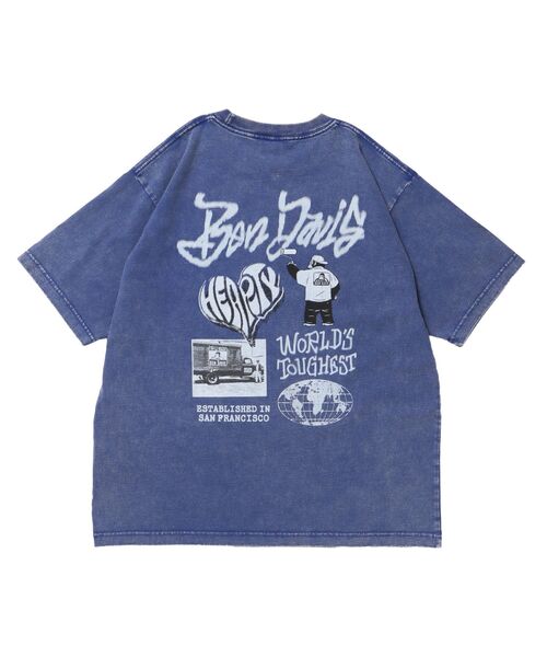 BEN DAVIS(ベンデイビス)の「【BEN DAVIS(ベンデイビス)】TAGGING VNTG TEE(UF) / Tシャツ クルーネック ワンポイント シンプル ユニセックス 加工(Tシャツ/カットソー・メンズ・ブルー/ライトグレー/ブラック・X-LARGE/LARGE/MEDIUM)」の5枚目の写真